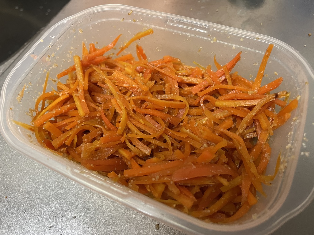 にんじんの胡麻和えの完成写真